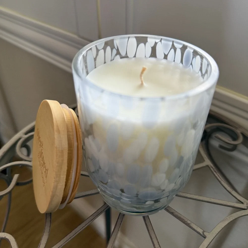 Glass Candle — Sea Salt & Bergamot - 8 Oz, Overjoyed Boutique - Picture 6 of 12